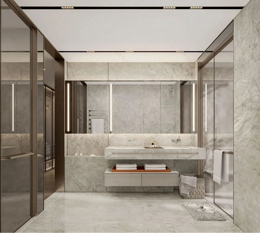Tấm nhựa giả đá ốp tường phòng tắm