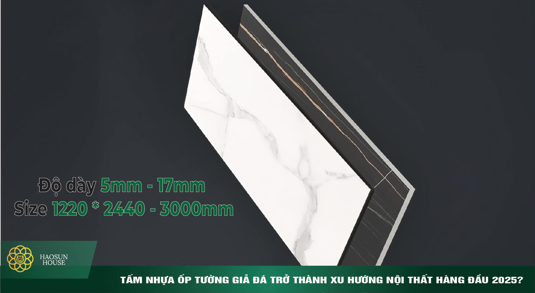 Tấm nhựa ốp tường giả đá haosun house