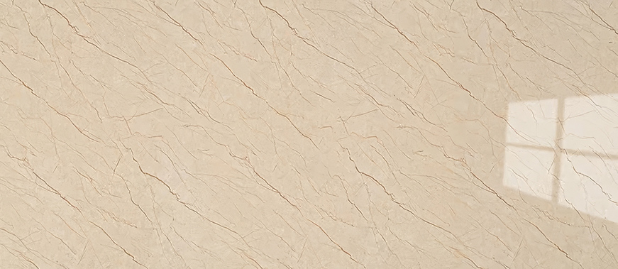 Tấm pvc vân đá vàng kem vân chỉ nâu