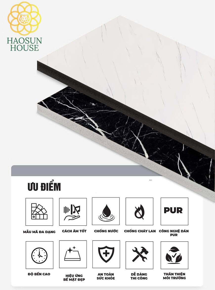 Tấm Vân Đá Nhựa PVC Haosun House