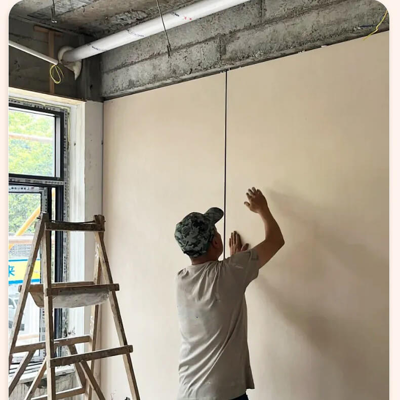 Thi công tấm nhựa giả đá pvc ốp tường