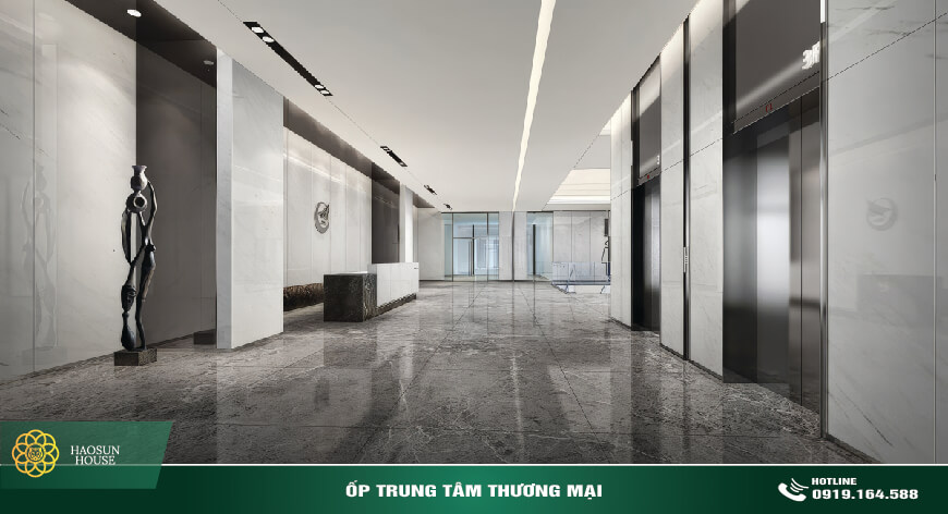 Thi công tấm nhựa pvc ốp tường vân đá ốp trung tâm thương mại