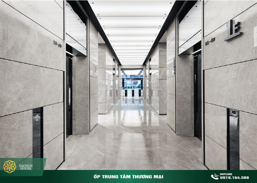 Thi công tấm nhựa pvc ốp tường vân đá ốp trung tâm thương mại