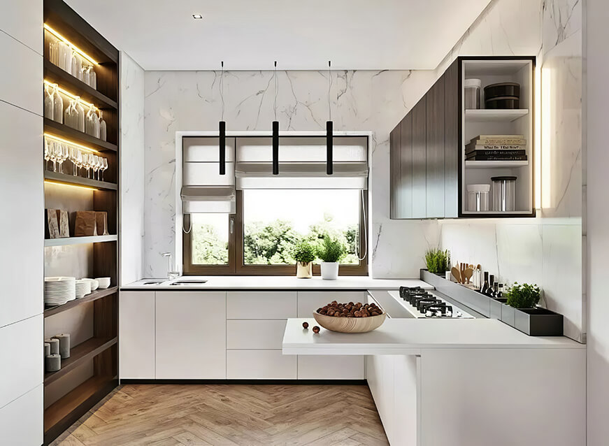 Ứng dụng tấm nhựa pvc phòng bếp