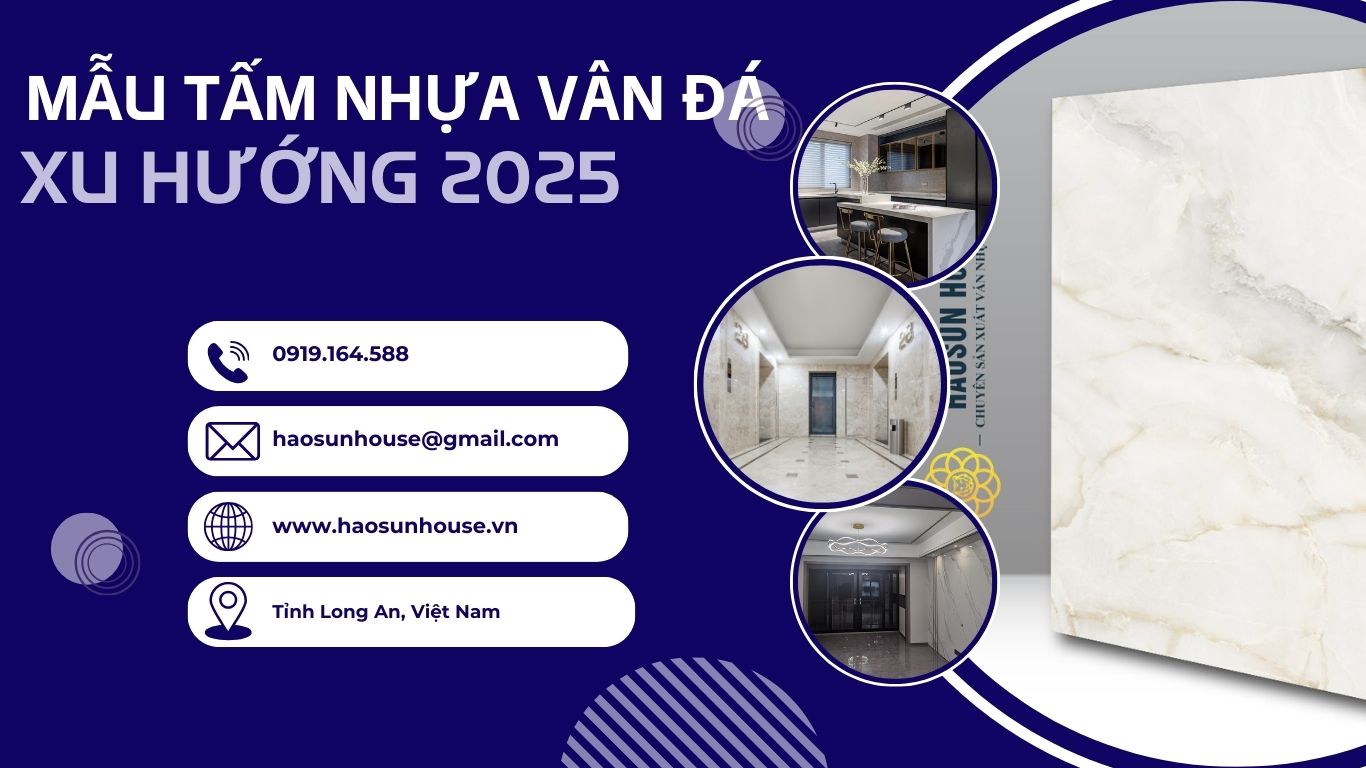 Xu hướng nội thất tấm nhựa ốp tường giả đá 2025