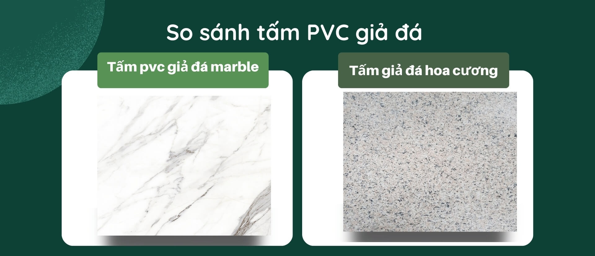 So sánh tấm pvc giả đá