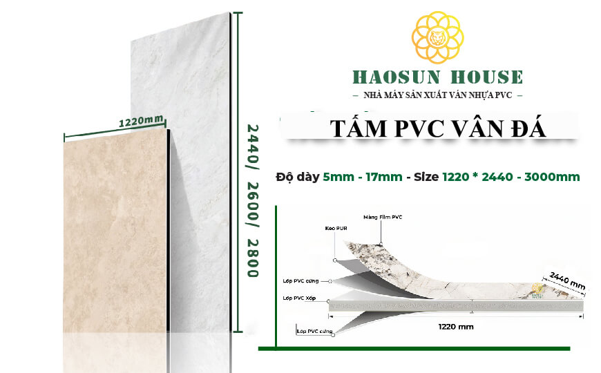 Giá Tấm PVC Vân Đá Haosun House