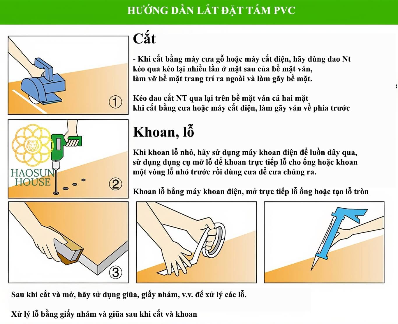 Lưu ý thi công tấm pvc vân đá