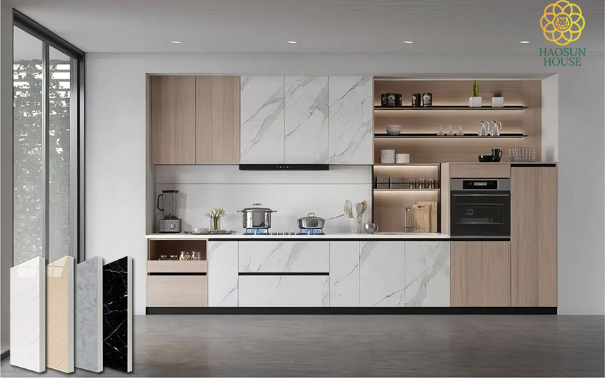 Tấm nhựa pvc vân đá phòng bếp