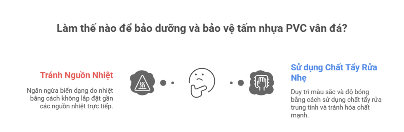 bảo vệ tấm pvc vân đá chống nước