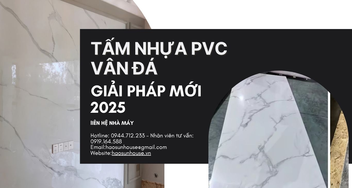 Giải pháp vật liệu mới tấm nhựa pvc vân đá