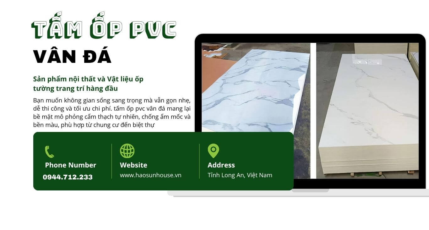 Giới thiệu tấm ốp pvc vân đá