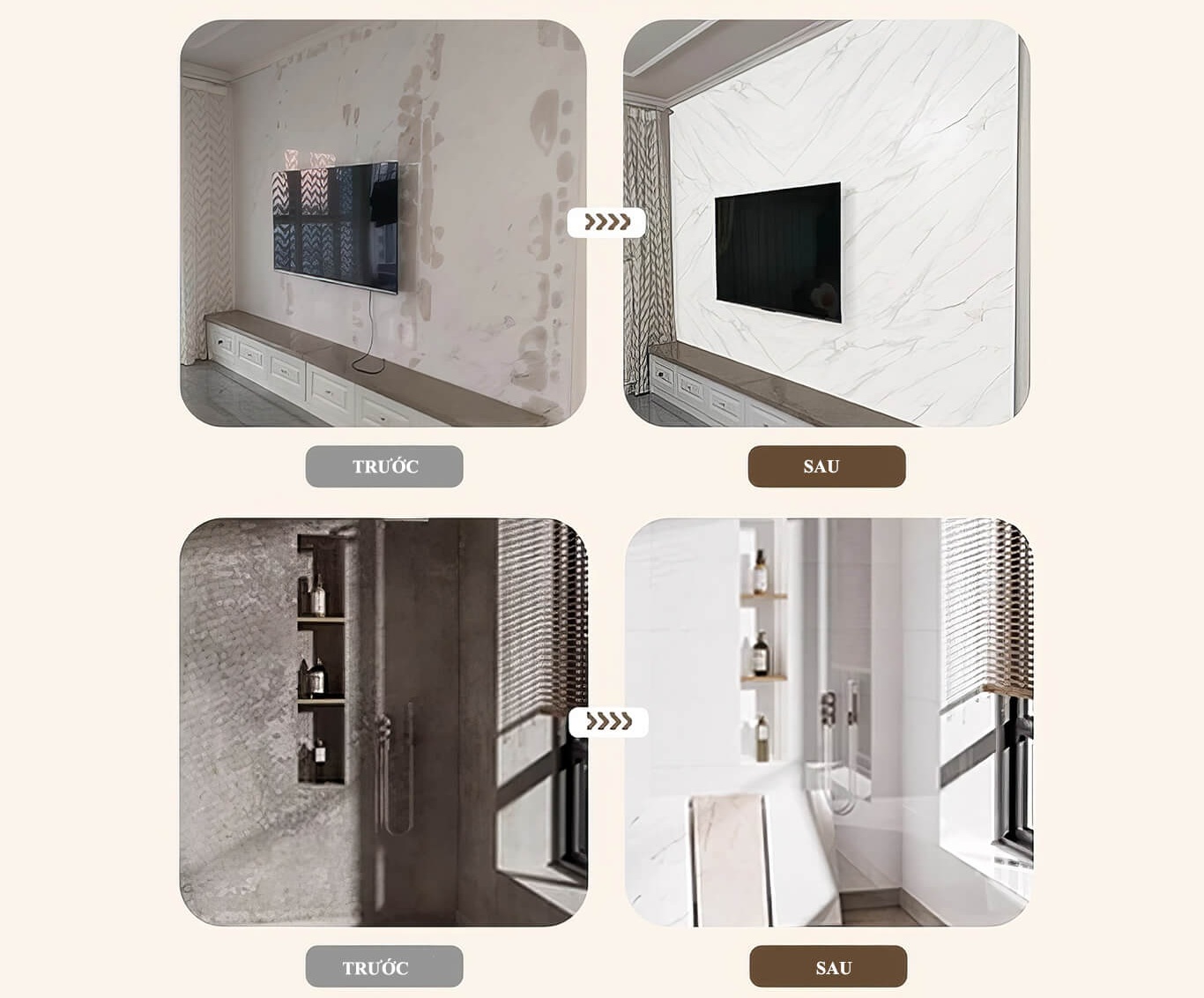 Hoàn thiện thi công trước và sau