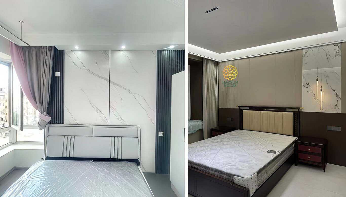 mẫu tấm ốp pvc vân đá cho phòng ngủ