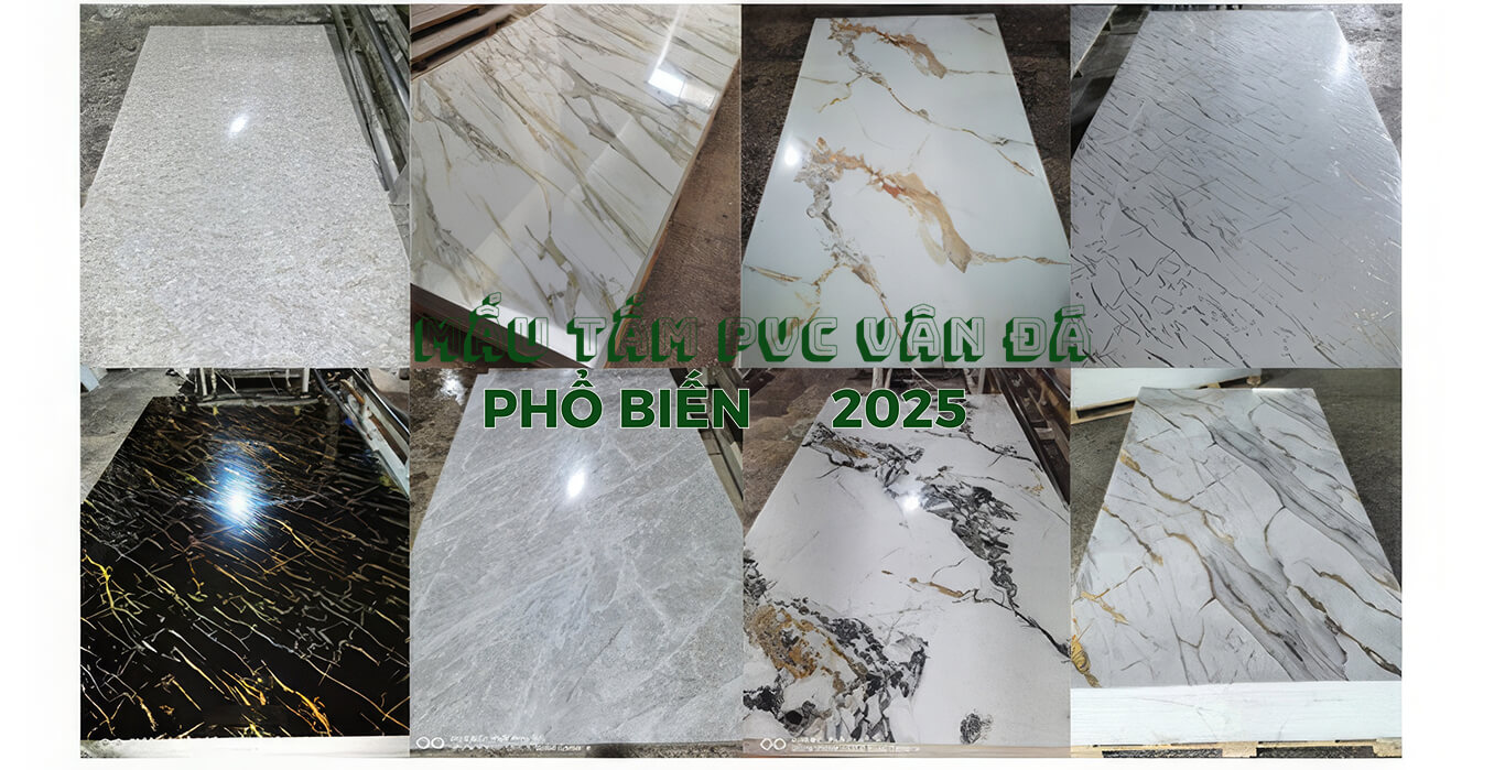 Mẫu tấm pvc vân đá phổ biến 2025