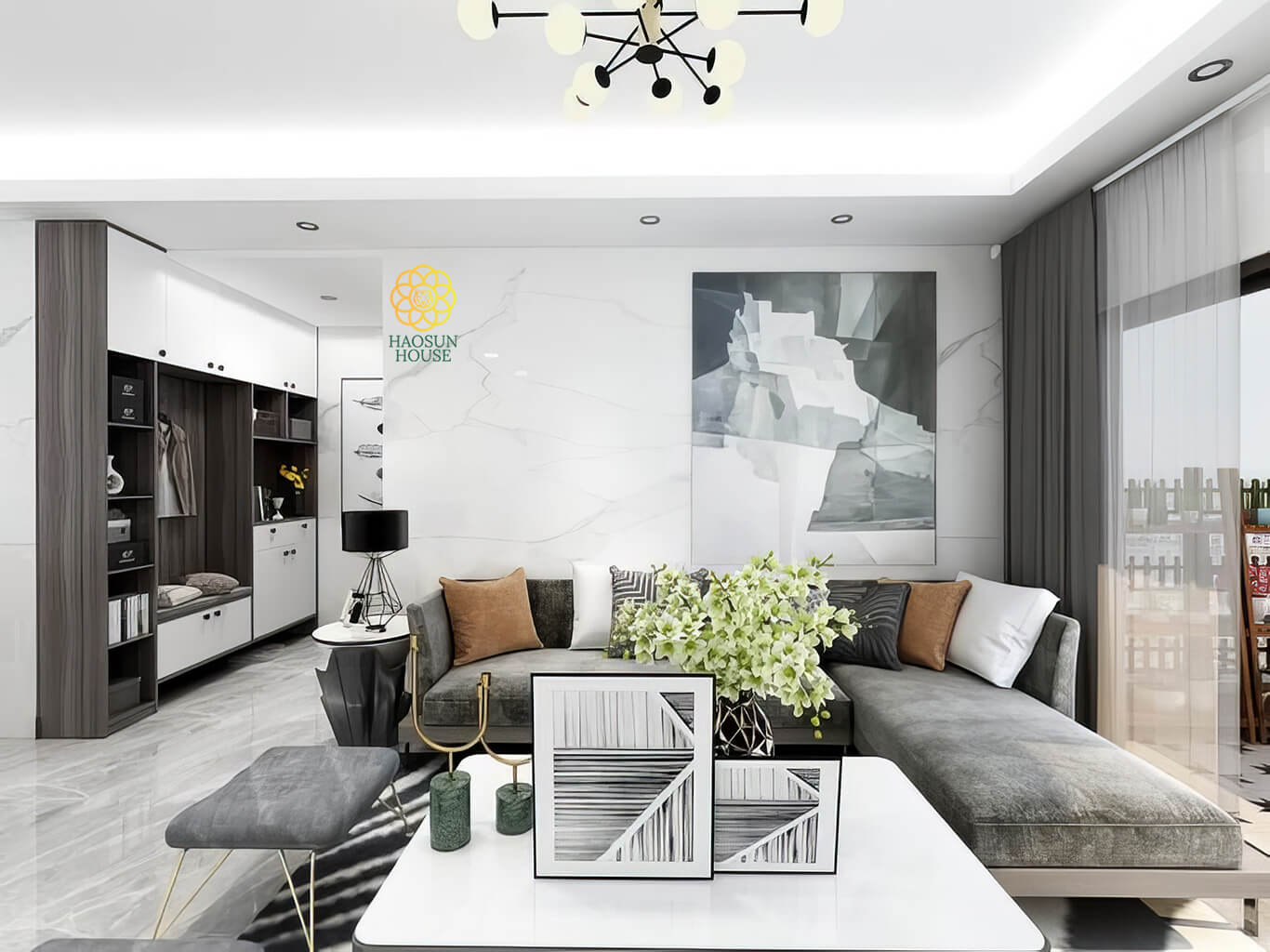 ốp tường phòng khách