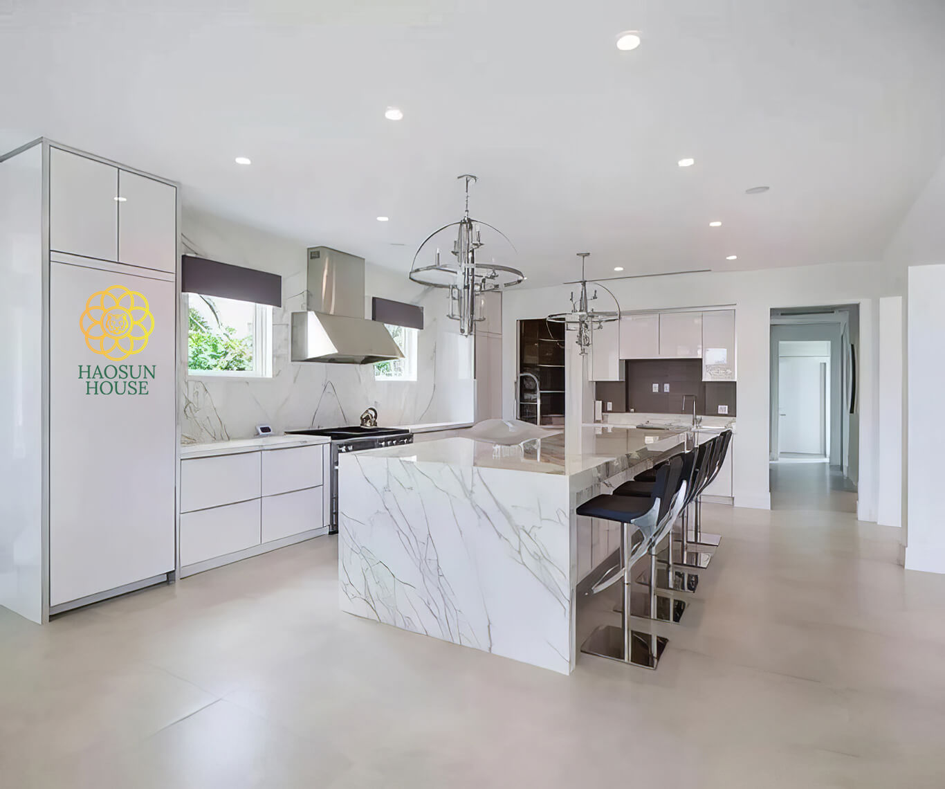 tấm ốp pvc vân đá cho phòng bếp