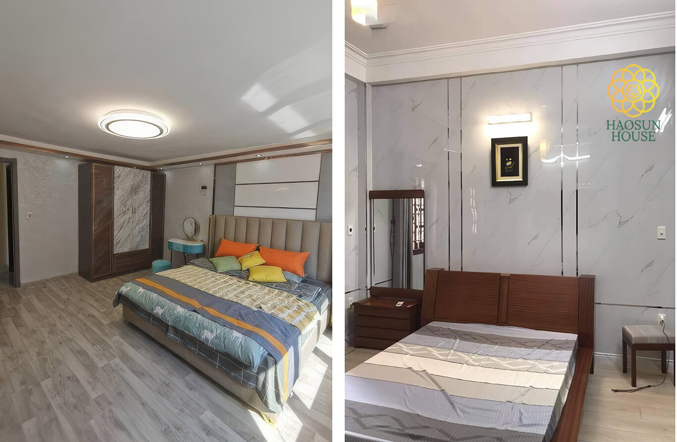 tấm ốp pvc vân đá cho phòng ngủ