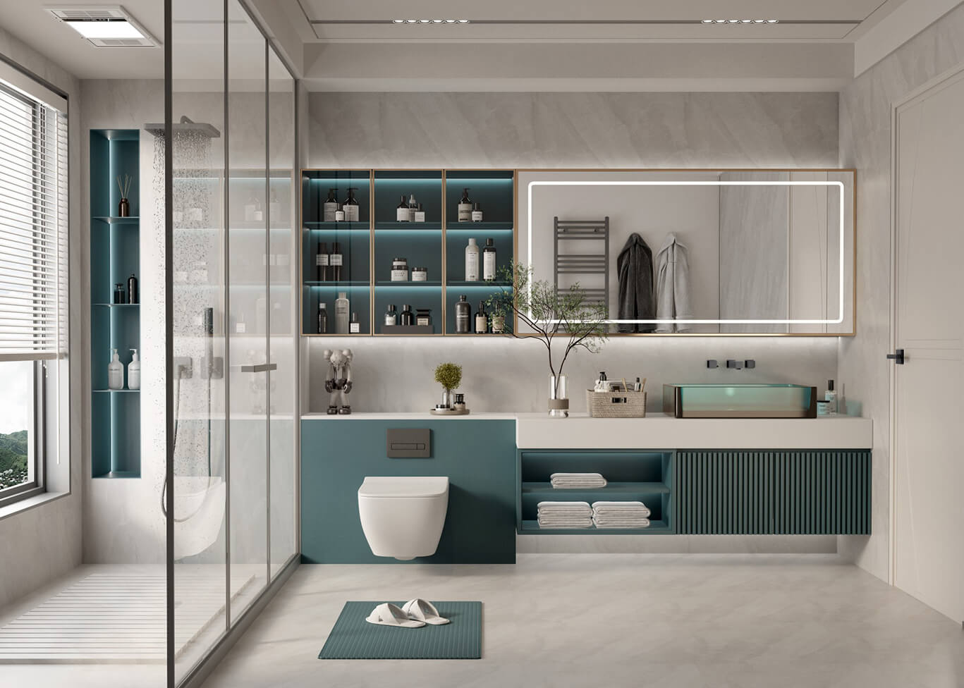 Tấm PVC Vân đá phòng tắm