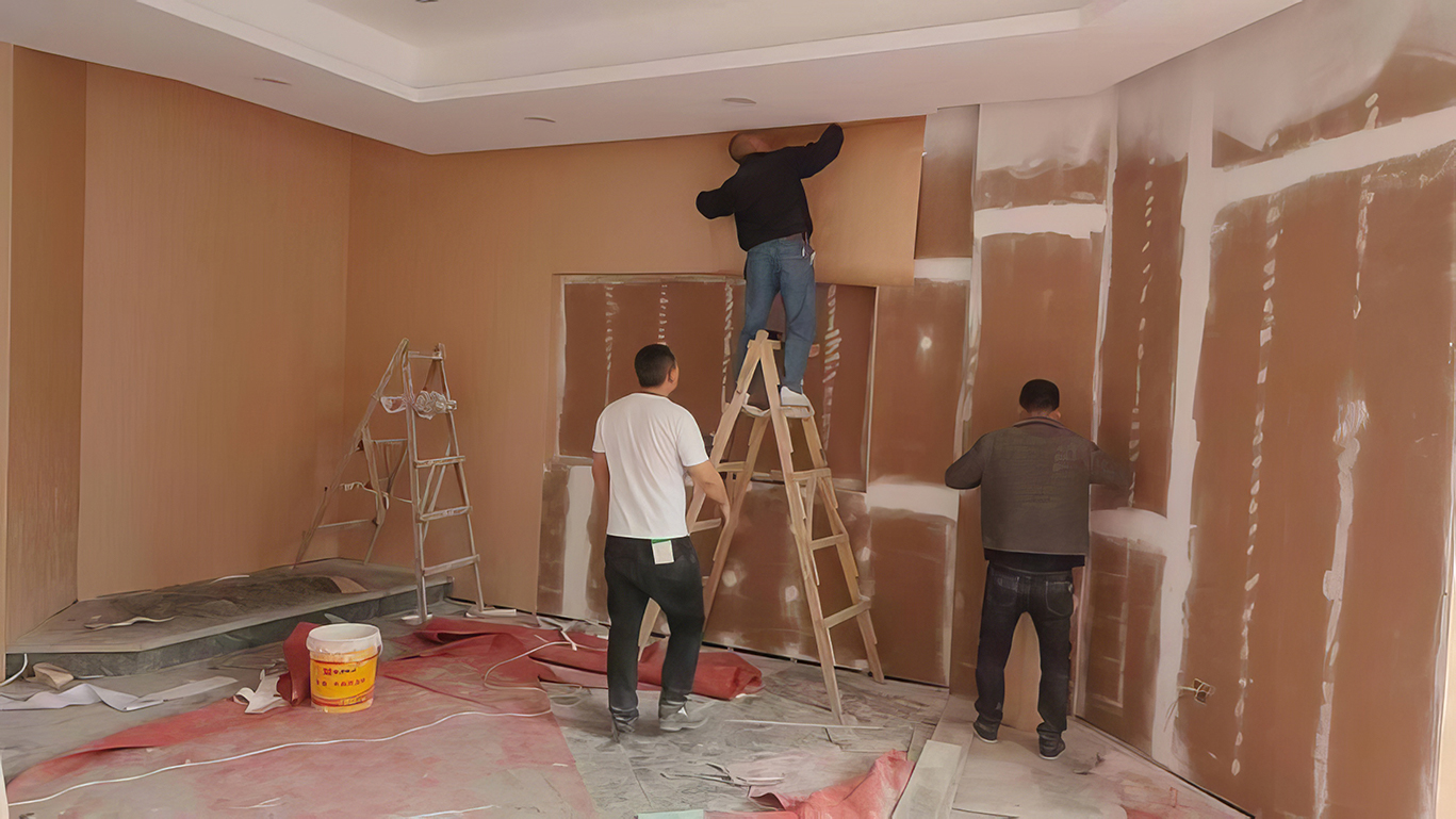 Thi công tấm nhựa pvc vân đá trọn gói