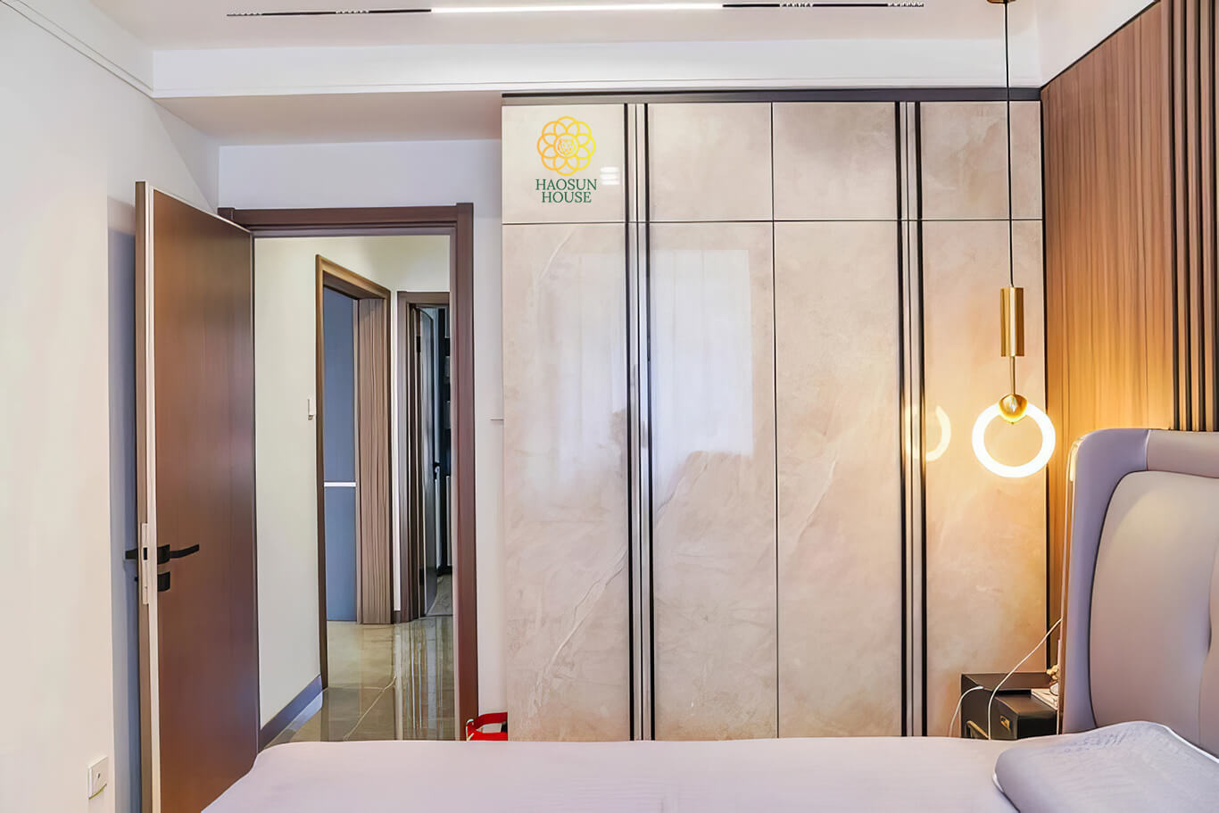 Ứng dụng tấm pvc vân đá làm tủ