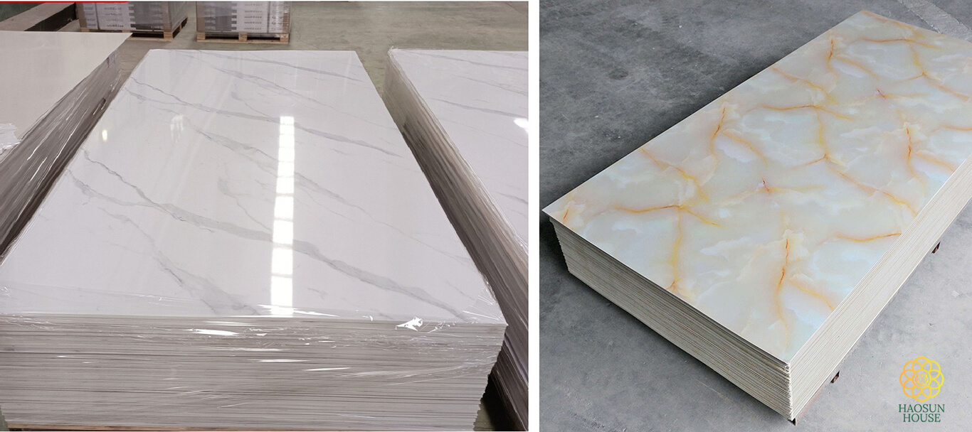Ứng dụng tấm pvc vân đá