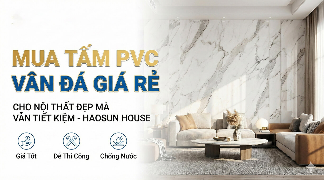 Mua tấm pvc vân đá giá rẻ haosun house