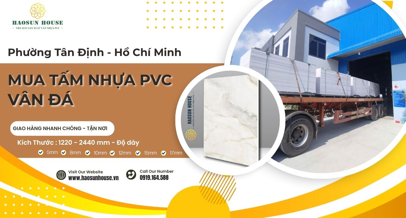 Mua tấm nhựa pvc vân đá tại phường tân định