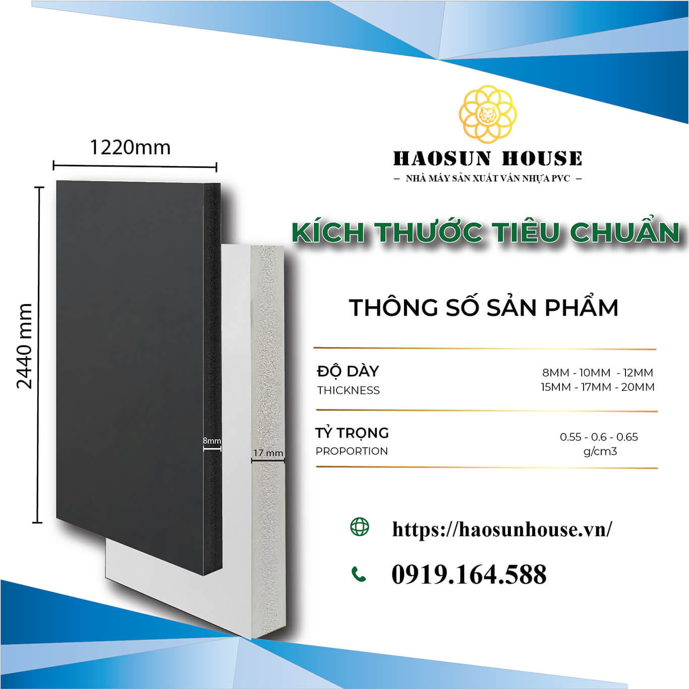 Tấm nhựa pvc haosun house