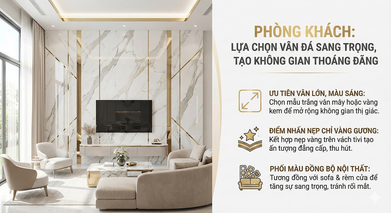 ứng dụng không gian phòng khách