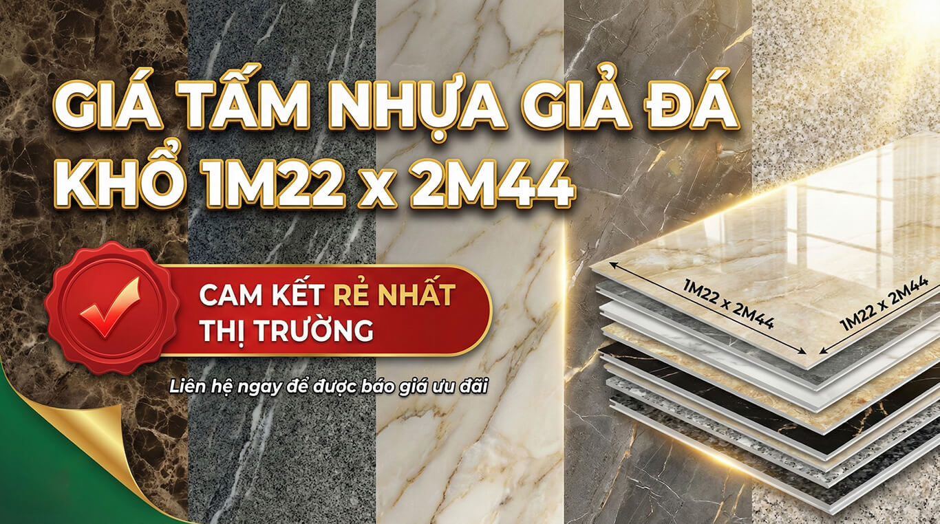 Giá tấm nhựa giả đá khổ 1m22x2m44