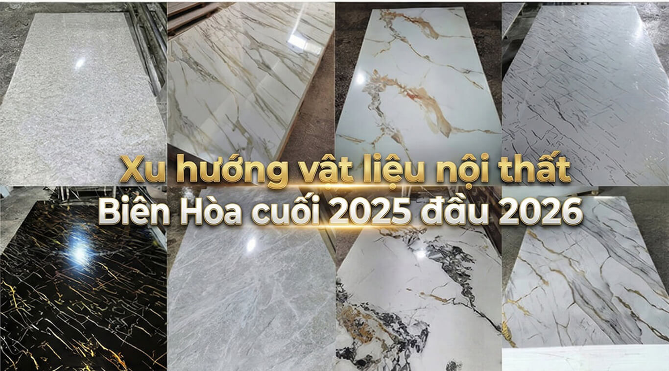 mẫu Thi công vách tivi nhựa giả đá Đồng Nai dẫn đầu 2026