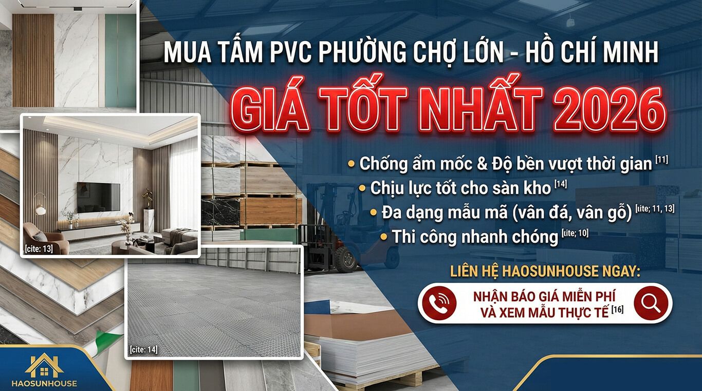 Mua tấm PVC Phường Chợ Lớn - Hồ Chí Minh giá tốt nhất 2026