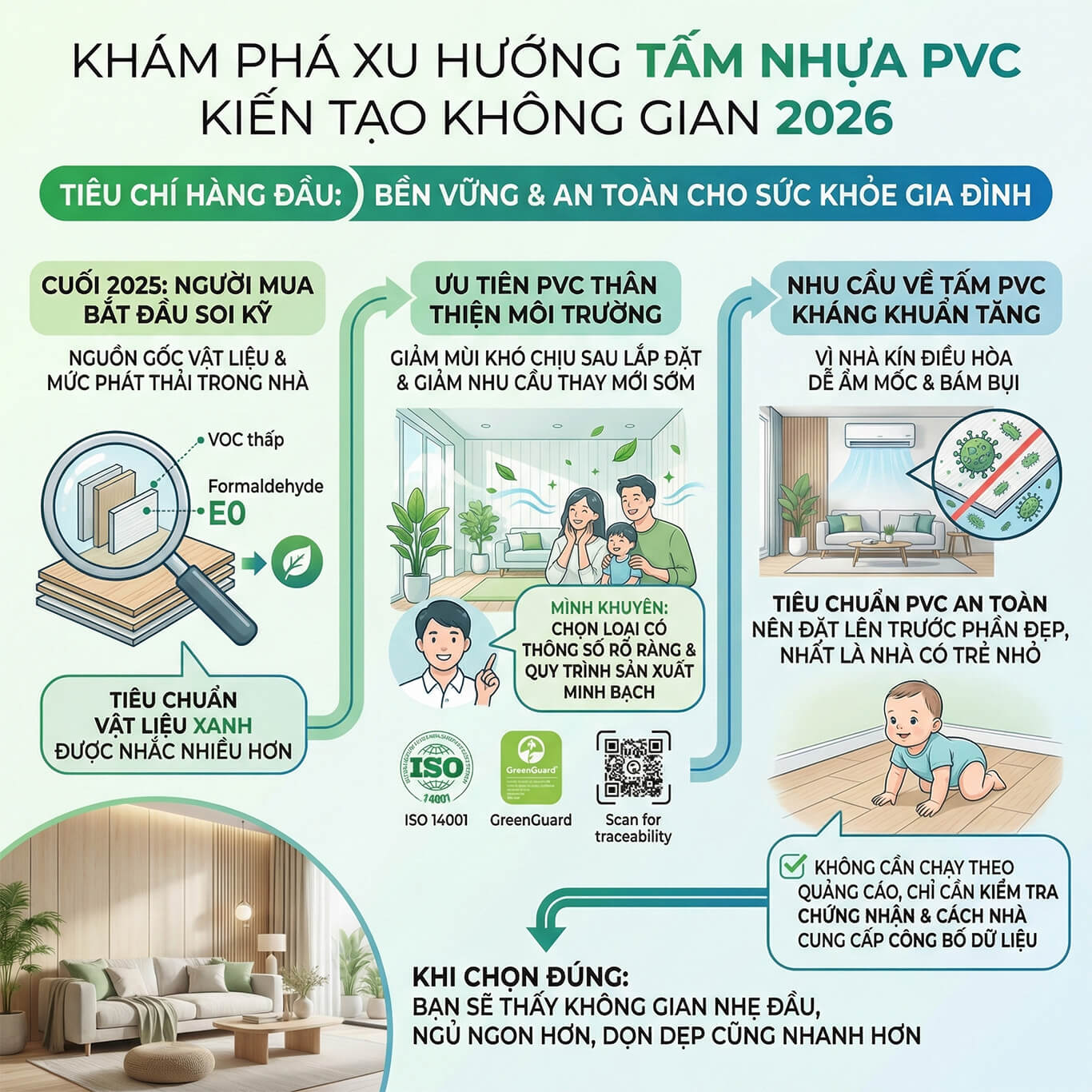 Lựa chọn tấm nhựa PVC phù hợp xu hướng 2026