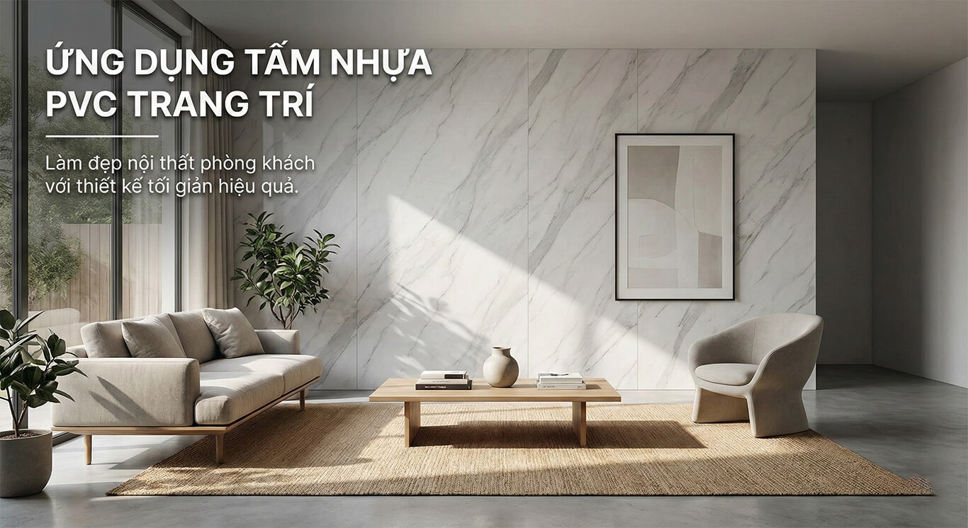 Làm đẹp nội thất phòng khách với thiết kế tối giản hiệu quả