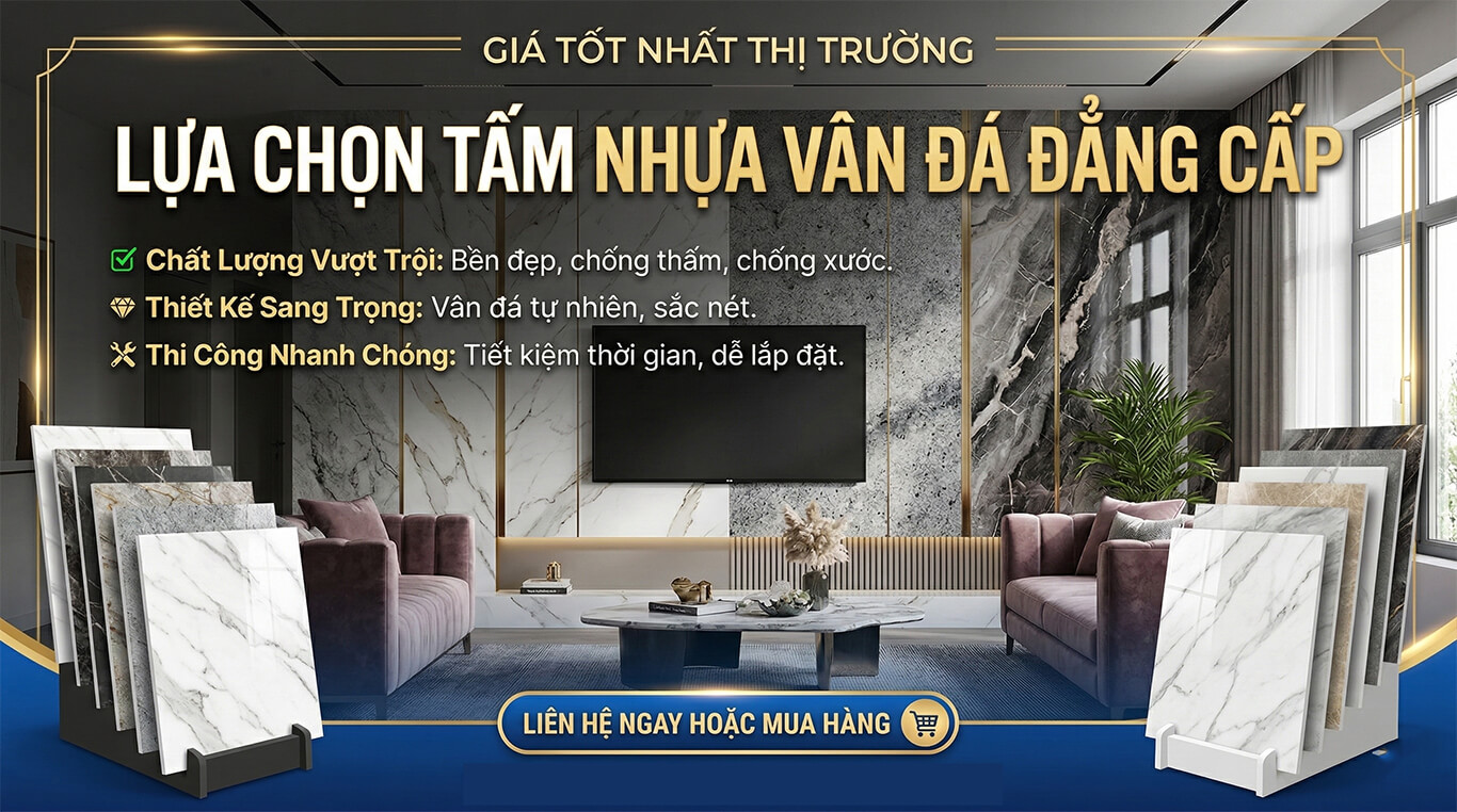 Lựa chọn tấm nhựa vân đá đẳng cấp giá tốt nhất